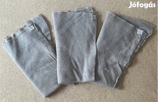 Méteráru, textil (kötött jellegű pamut) világos szürke