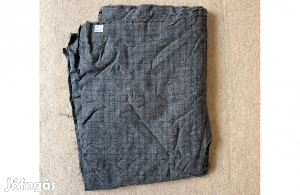 Méteráru, textil (pamut flanelszerű) szürke kockás