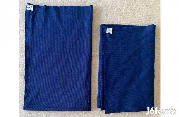 Méteráru, textil (passzé, bordás) középkék