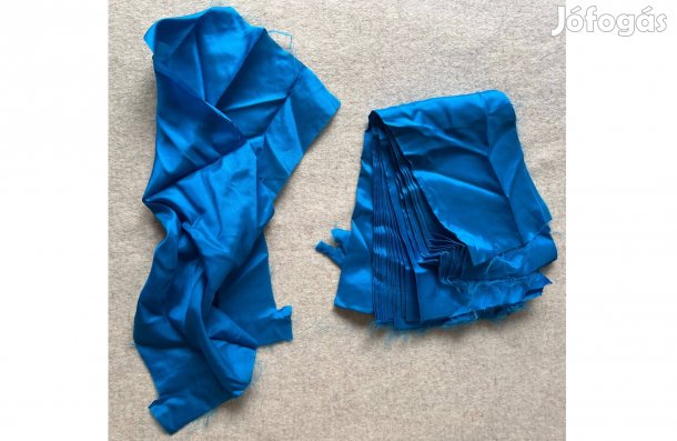 Méteráru, textil (selyem) királykék