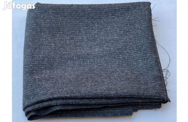 Méteráru, textil (szövet) ezüstszálas, szürke
