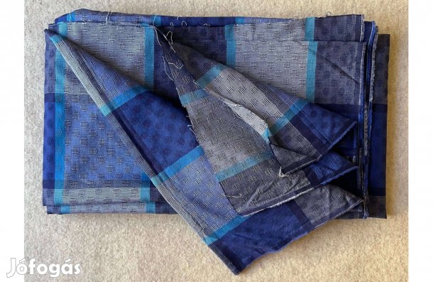 Méteráru, textil (szövet) kék kockás