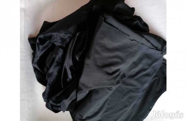 Méteráru, textil (tükör bársony) fekete