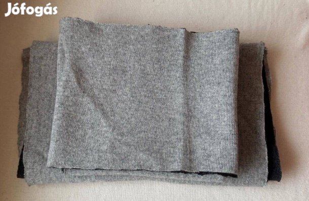 Méteráru, textil (vastag kötött) világos-sötét szürke