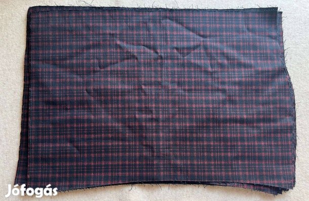 Méteráru, textil (vastag szövet) fekete, piros
