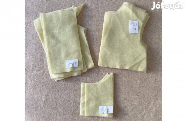 Méteráru, textil (világossárga) foltvarráshoz, díszítéshez 10. csomag