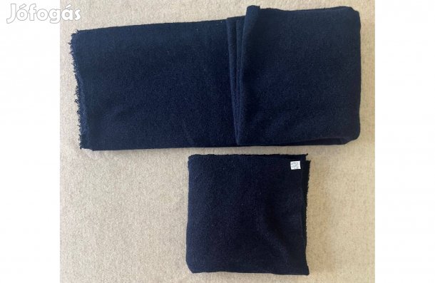 Méteráru textil (buklé) sötétkék