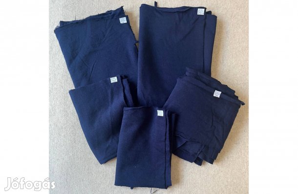 Méteráru textil (futter - szabadidő) bolyhos sötétkék