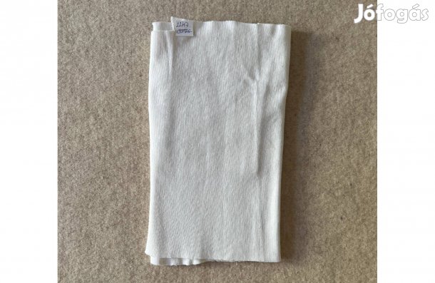 Méteráru textil (körkötött, bordázott) fehér