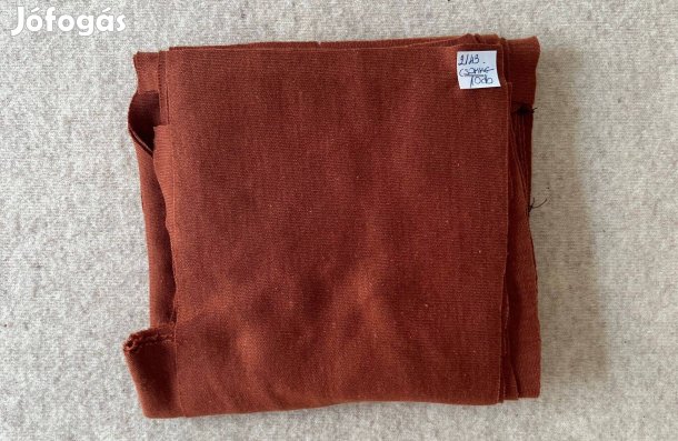 Méteráru textil (pamut, póló) rozsda barna csomag