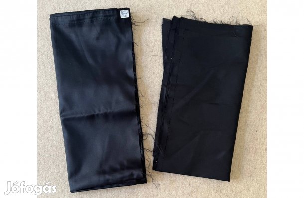 Méteráru textil (selyem) fekete