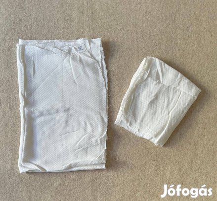 Méteráru textil (selyemszerű szövet) fehér, kockás