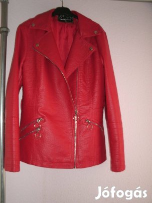 Metrofive XL méretű sötétpiros műbőr kabát