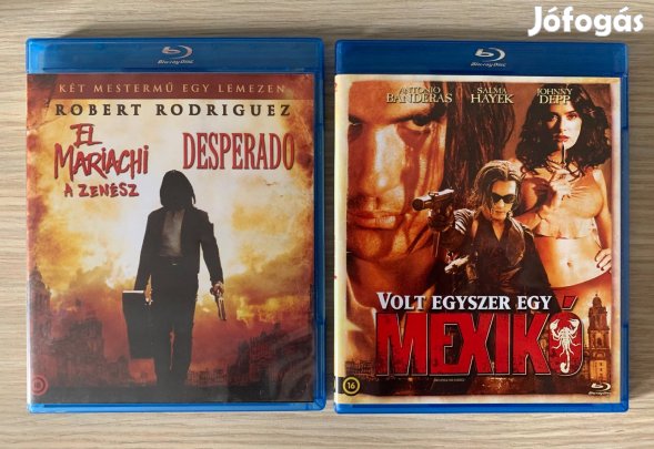 Mexikó blu-ray trilógia: El Mariachi,Desperado,Volt egyszer egy Mexikó