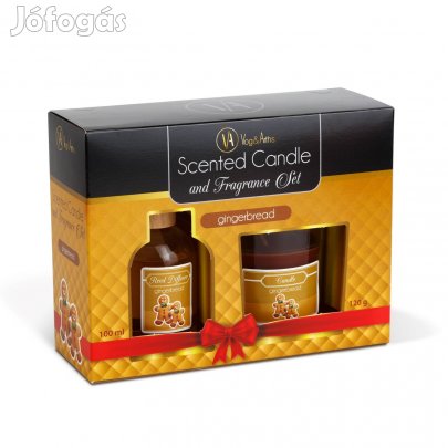 Mézeskalács Illatgyertya és illatosító szett - 120 g + 100 ml
