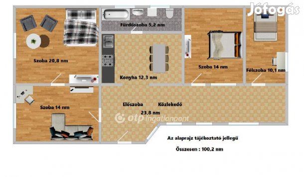 Mezőtúri 100 nm-es ház eladó