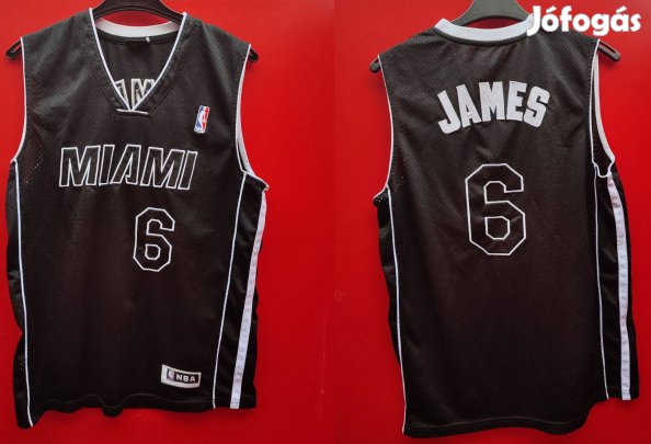 Miami Heat Lebron James szurkolói fekete NBA mez