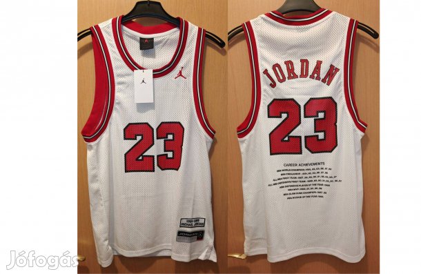 Michael Jordan eredeti fehér Nike Jordanair kosaras mez (XS)