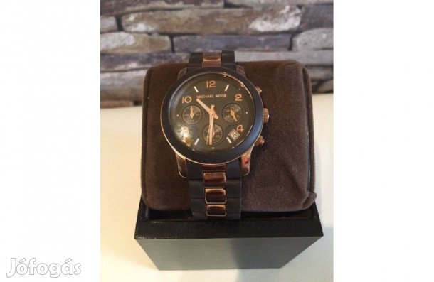 Michael Kors MK5658 karóra rose gold barna színű szilikon szíj