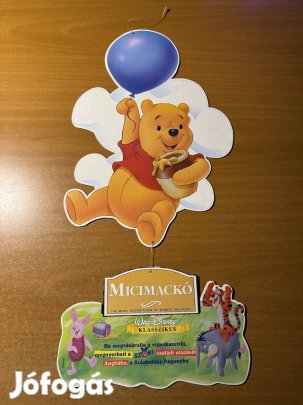 Micimackó VHS függő karton reklám, display