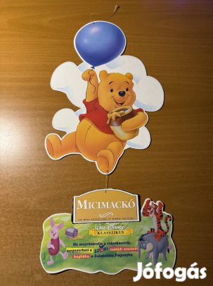 Micimackó VHS függő karton reklám, display