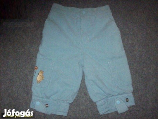 Micimackós mintás kék nadrág 3-6 hó (méret 68)