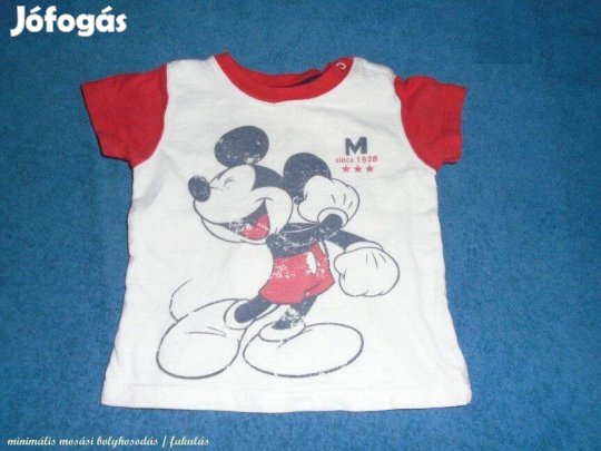 Mickey egér mintás póló 3-6 hó (méret 68) Mickey póló