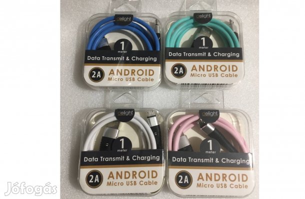 Micro USB Szilikon 1M 2A adat gyors töltő kábel adatkábel