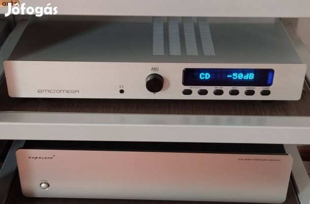 Micromega A60 Audiofil erősítő, beépített kiváló minőségű Phono -val