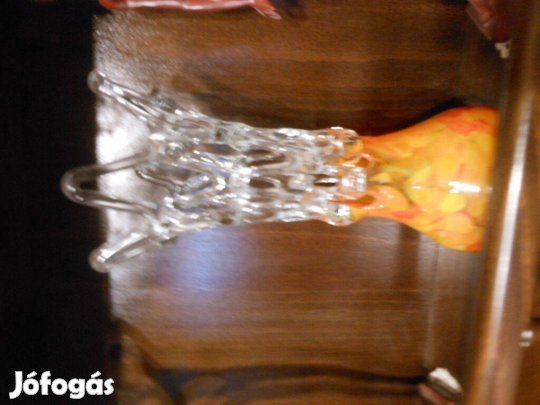 Mid-Century extra üvegműves szépséges váza - 30 cm - muránói jelleg