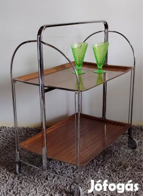 Mid Century összecsukható bamid Century összecsukható bakelit zsúrkocs