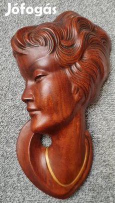 Mid century Goebel Hummel Schaubach fali maszk jelzett Achatit 1959