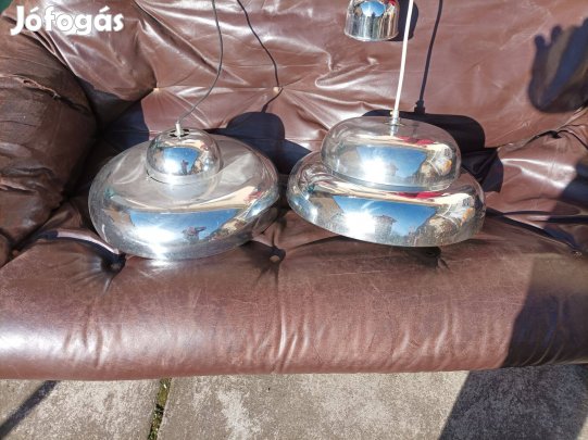 Mid century króm függesztékek, Opteam egy égős csillárok