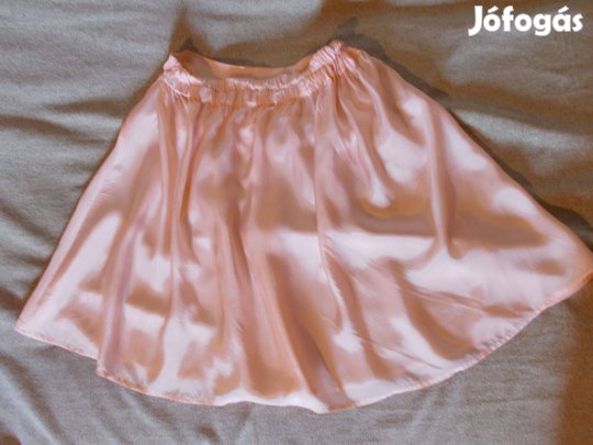 Midi szoknya, műselyem, barack színű