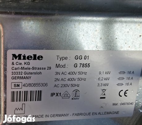Miele G7855 ipari nagy teljesítményű mosogatógép 