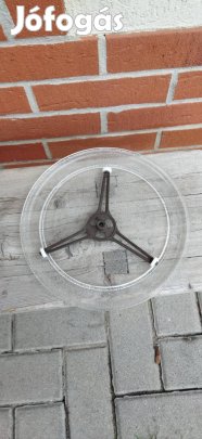 Mikró, mikrohullámú sütő üveg tányér 