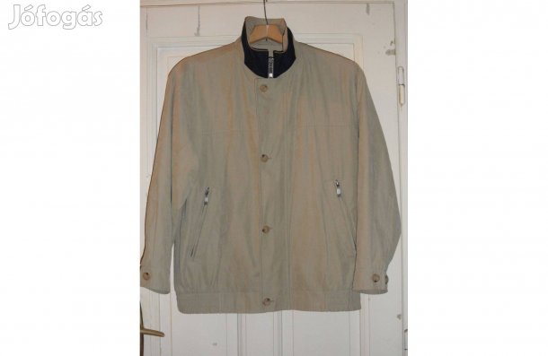 Mikro drapp férfi dzseki, átmeneti kabát ( 50-es)