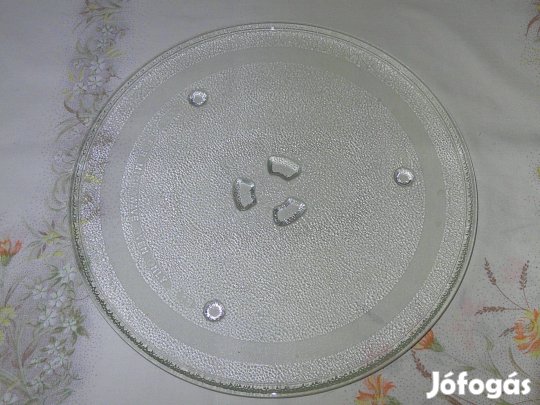 Mikróhullámú sütő üveg tányér, mikró tányér ( 25.5 cm )