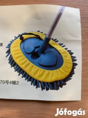 Mikroszálas fürdőszobai csempetisztító, ablakmosó mop, összecsukható