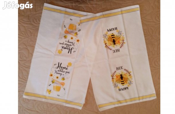 Mikroszálas konyharuha / Törlőruha szett méhecske mintával