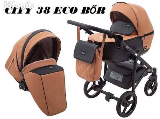 Mikrus City/Capri Eco bőr babakocsi