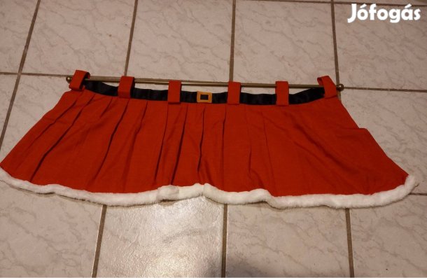 Mikulás - Télapó ablaktábla, vitrázs függöny 6 db - Teljesen Új