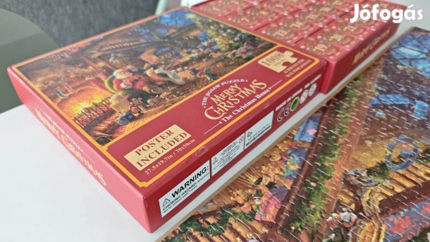 Mikulás adventi kaléndárium, kirakó - puzzle. 1008 darabos. 24x42 db. 