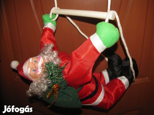 Mikulás játékfigura létrán mászo textil vízálló miki 55 létra 120 össz
