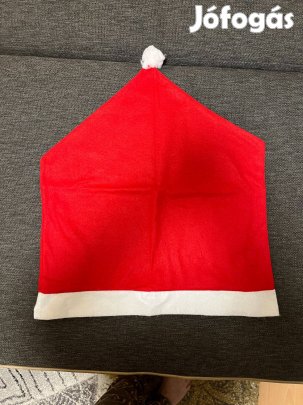 Mikulás sapka, székre húzható dísz