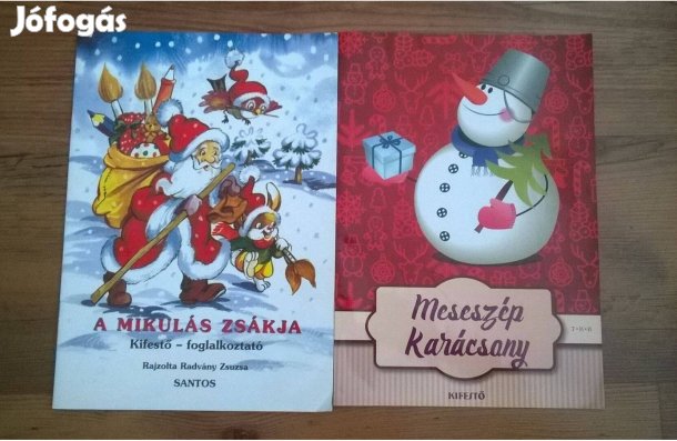 Mikulásos/télapós, és karácsonyi foglalkoztató füzetek(4 db)