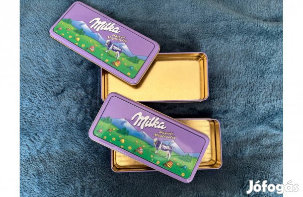 Milka pléh doboz ( 2 db együtt) húsvéti kiadású a múlt századból