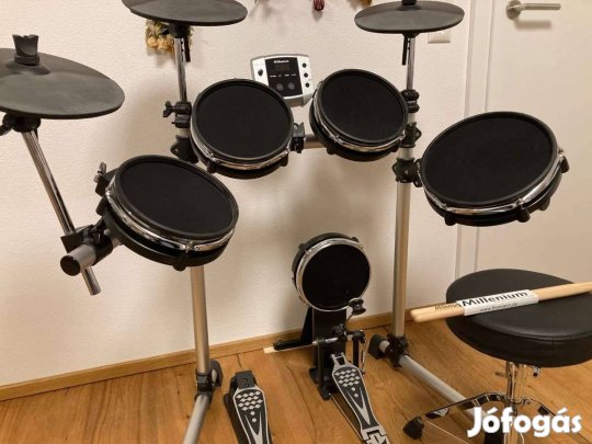 Millenium 150x újszerű profi hálóbőrös elektromos dob dobfelszerelés