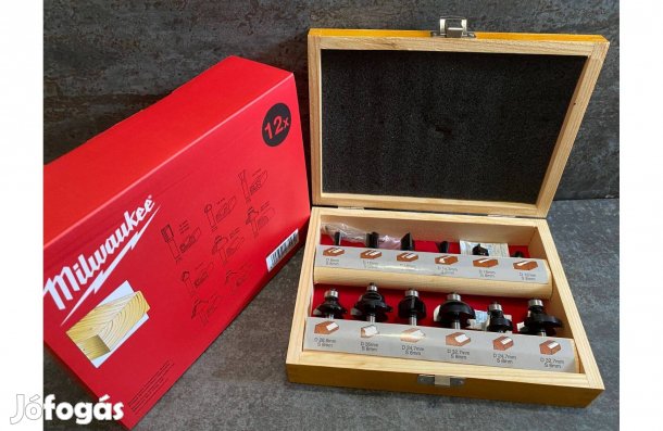 Milwaukee 12 részes Felsőmaró készlet