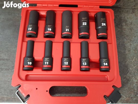 Milwaukee 1/2" Gépi Dugókulcs készlet hosszú 10 részes